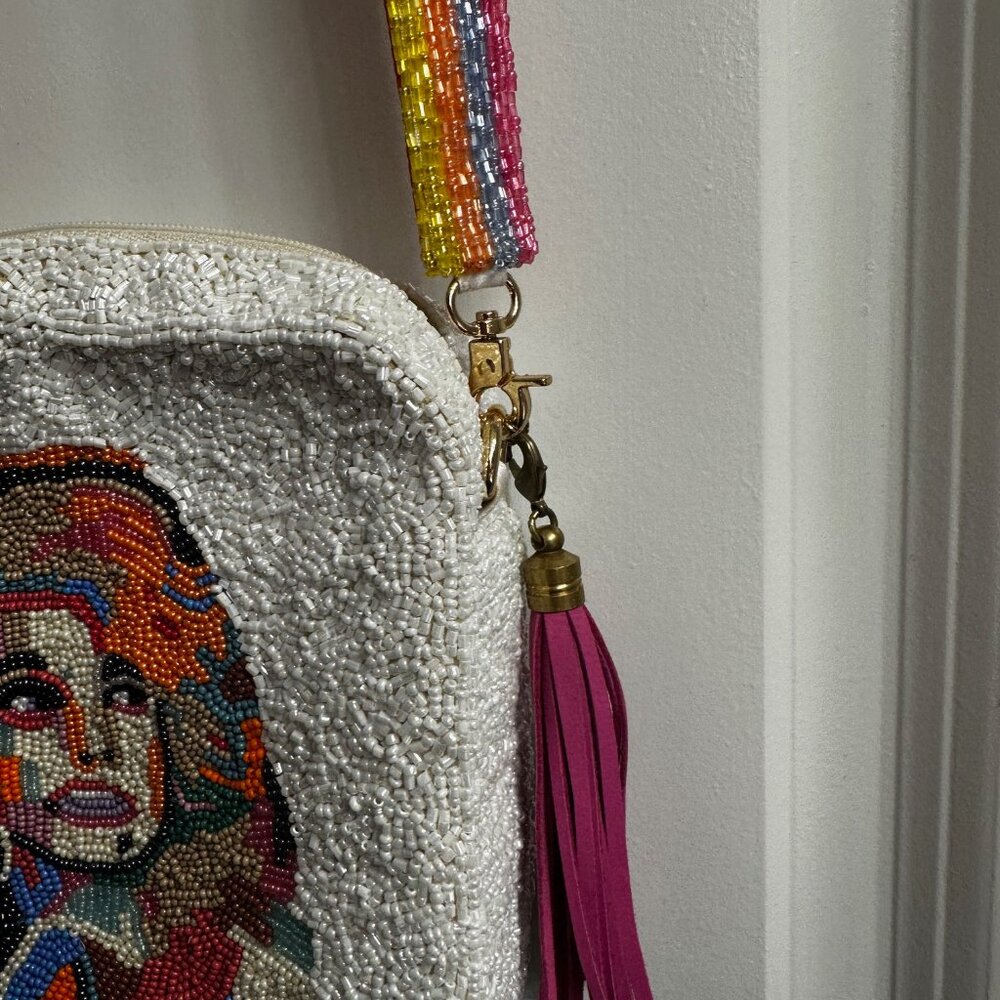 NEW Moyna hand beaded Dolly Parton crossbody bag - Picture 2 of 5